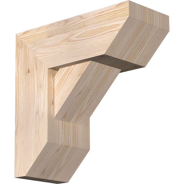 Ekena Millwork Traditional Slat Smooth Bracket w/ Offset Brace, Douglas Fir, 7 1/2"W x 18"D x 18"H BKT0806X18X18TRA06SDF - main